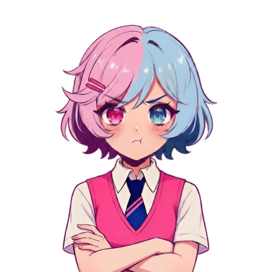 Tsun On TON Anime Mascot - Tsundere Clicker Game Character